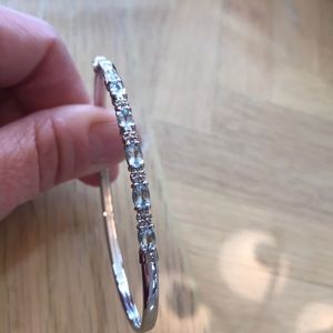 Silver topaz bangle